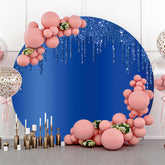 Marine Blau Funkeln Runden Geburtstag Dekoration Hintergrund
